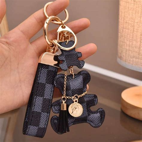 dog keychain louis vuitton|louis vuitton teddy bear keychain.